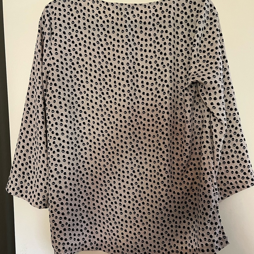 Black And Tan Polla Dot shirt